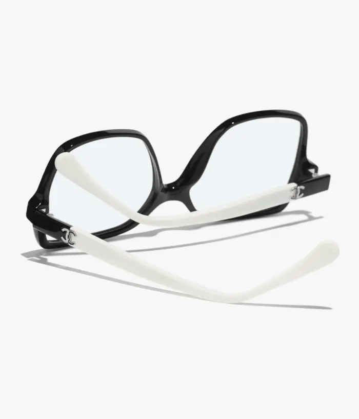 Carrées Acétate, Noir & blanc