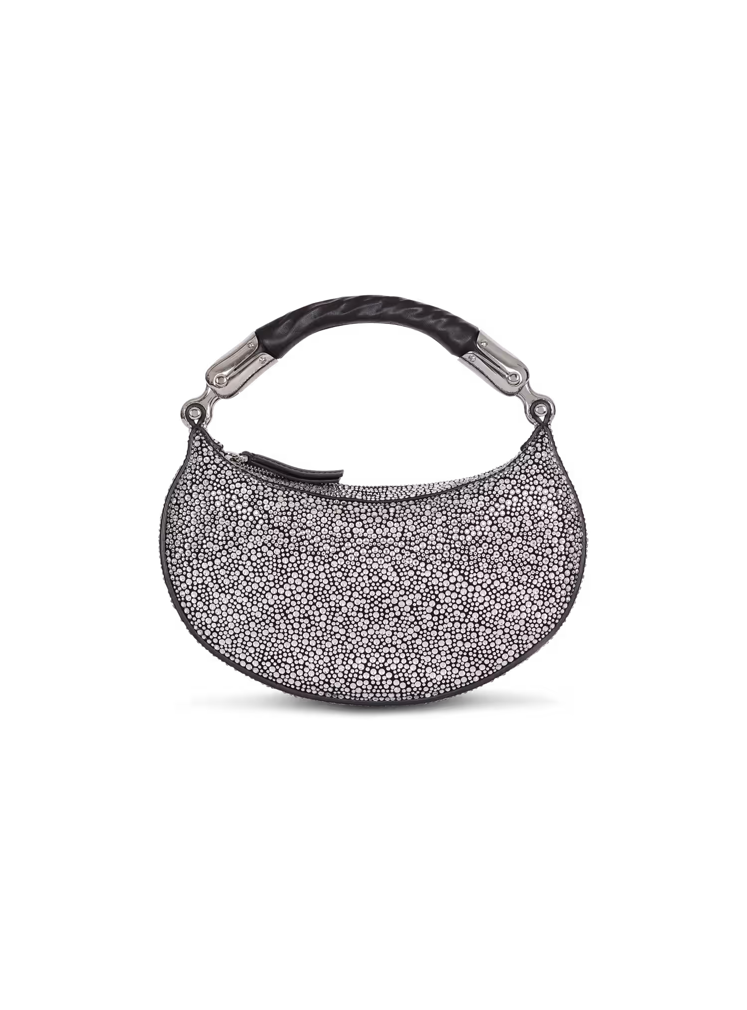 Sac Ébène Mini en daim et cristaux