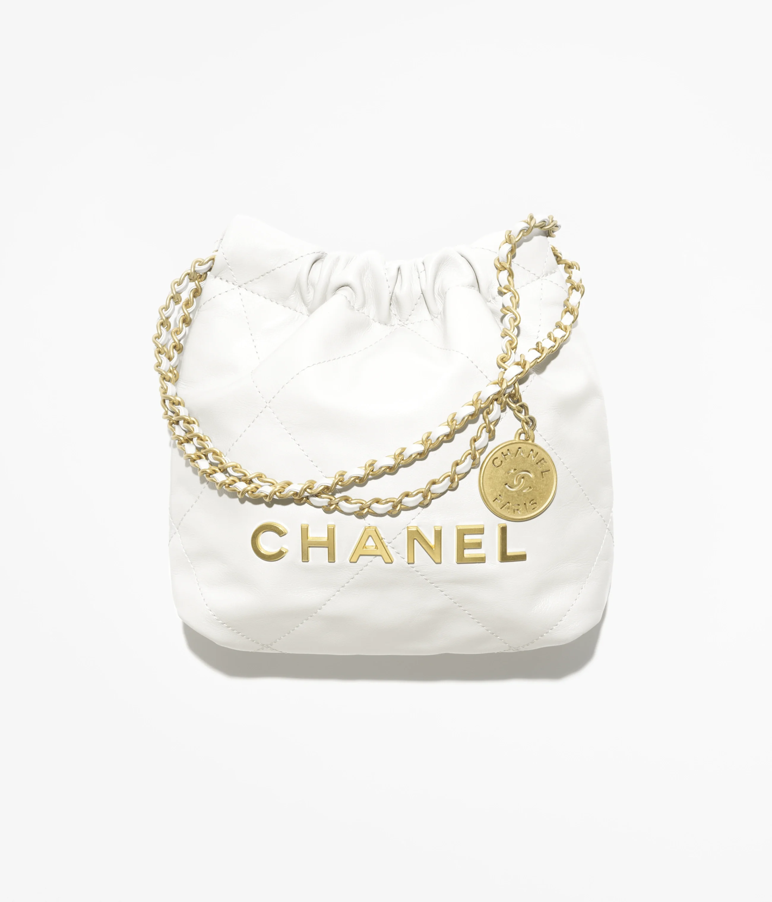 Chanel 22 Mini Veau — Blanc