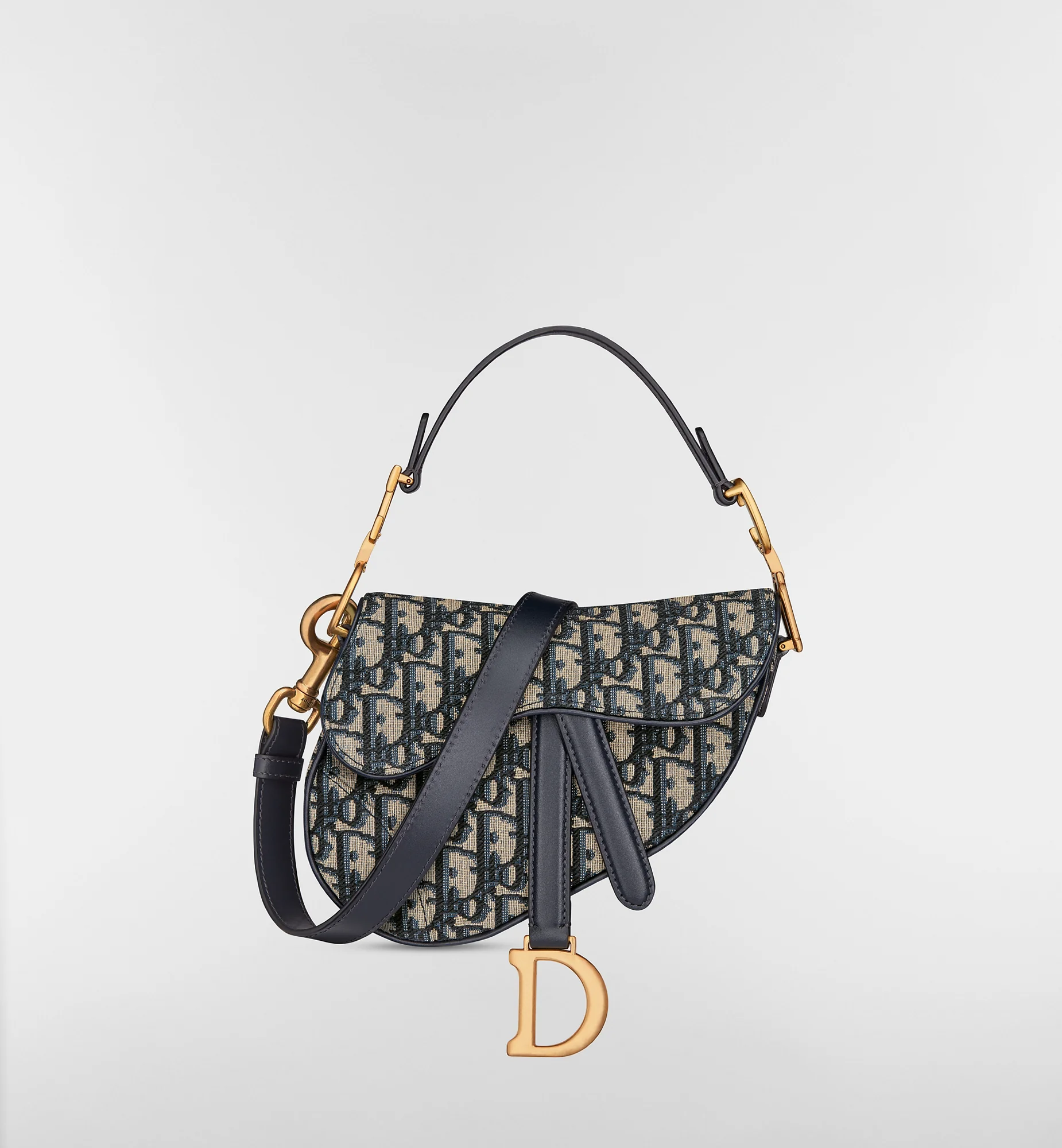 Saddle Mini Oblique — Bleu