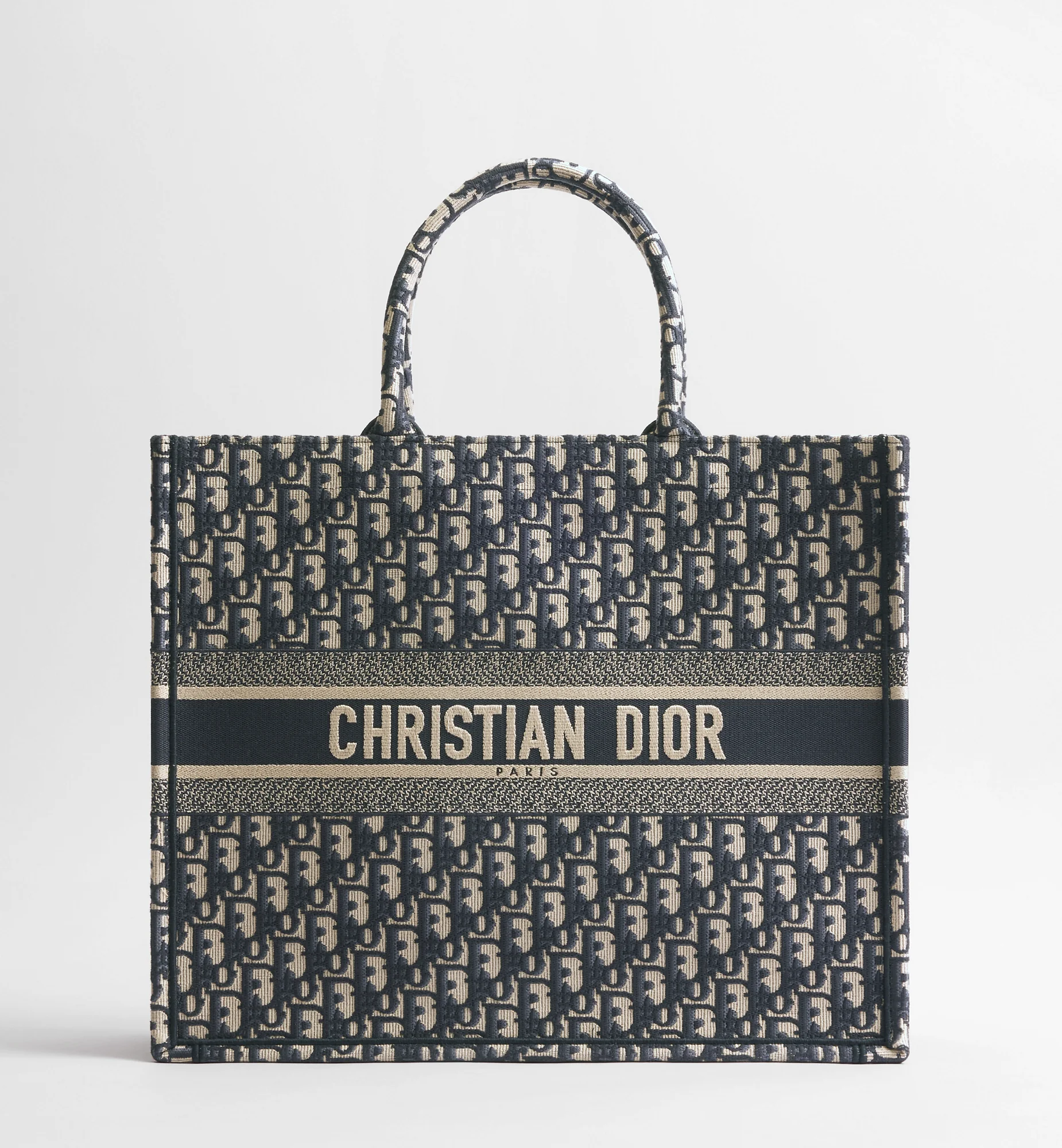 Dior Book Tote Large Oblique — Bleu