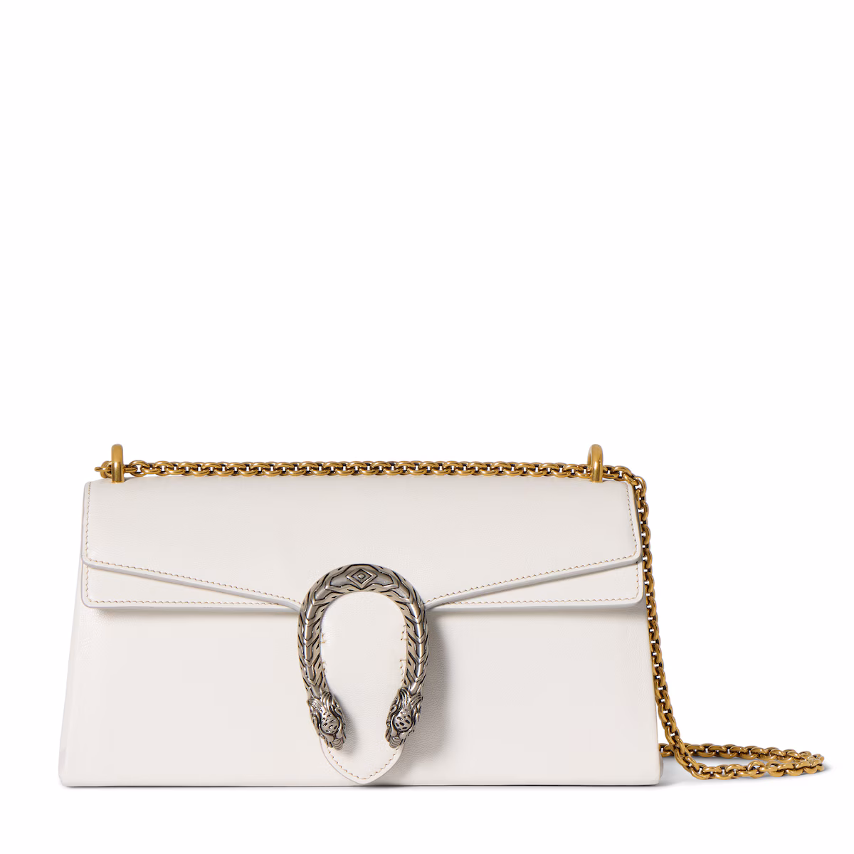 Sac à épaule Dionysus moyen format — cuir blanc