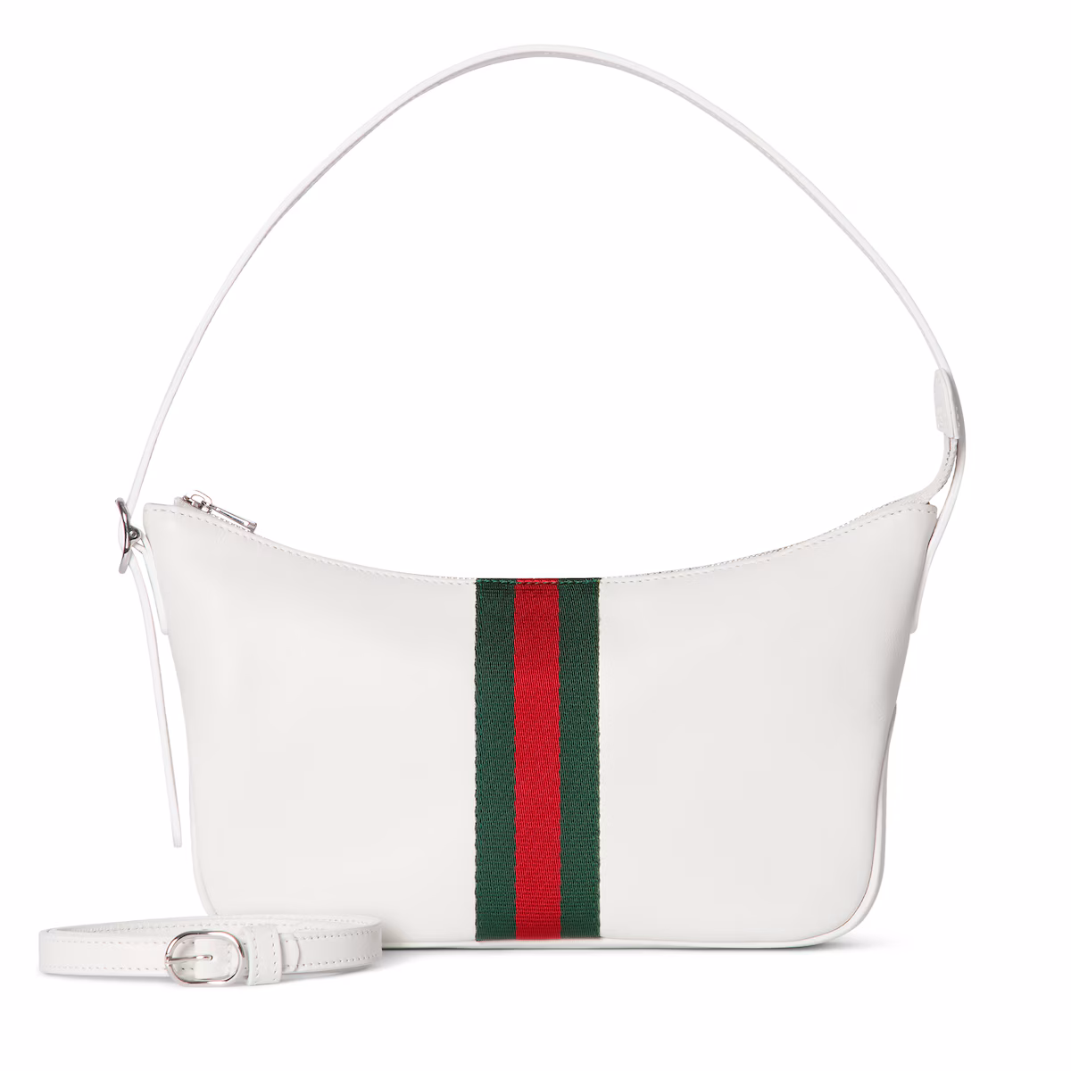 Sac à bandoulière Lunetta petit format — cuir blanc