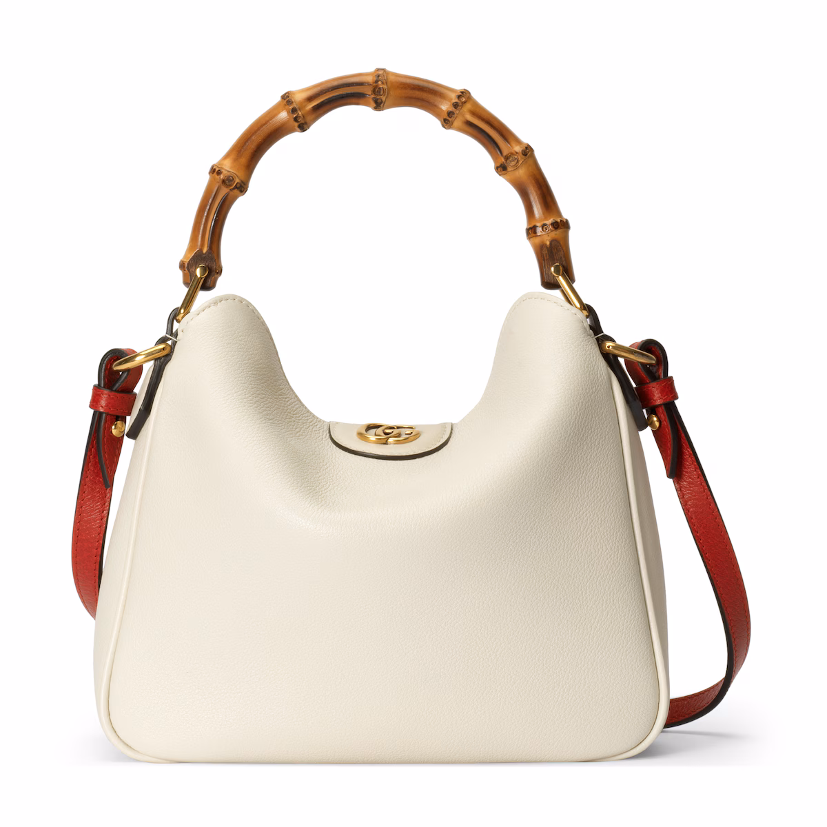 Sac à épaule Gucci Diana petit format — cuir blanc