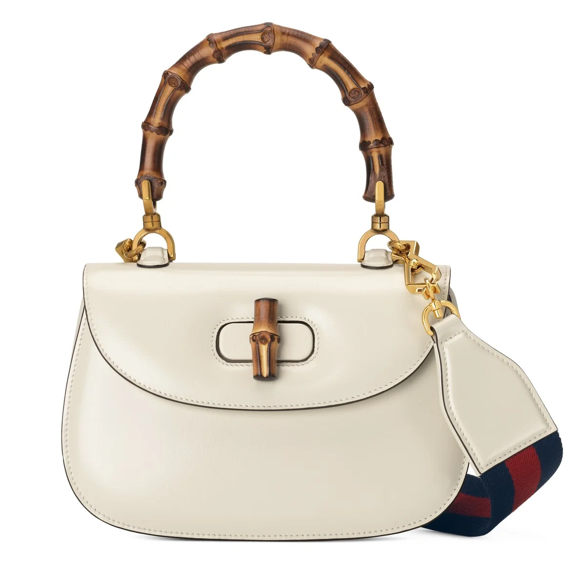 Sac Gucci Bamboo 1947 petit format — cuir blanc
