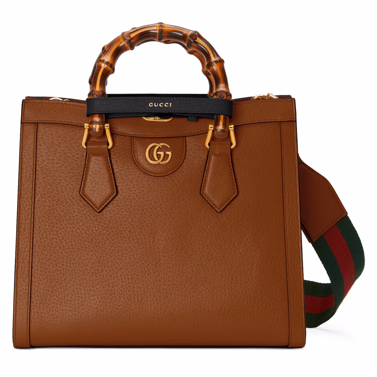 Cabas Gucci Diana moyen format — cuir couleur naturelle