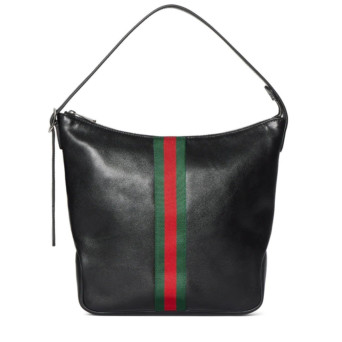 Sac à bandoulière Lunetta moyen format — cuir doux noir