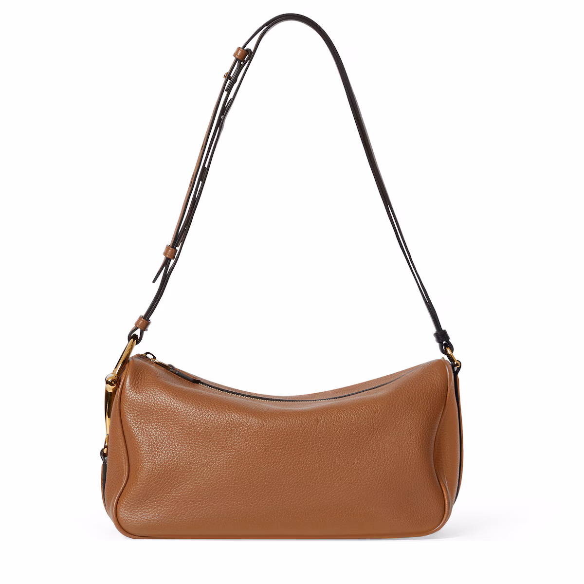 Sac à épaule Gucci Half Horsebit moyen format — cuir marron
