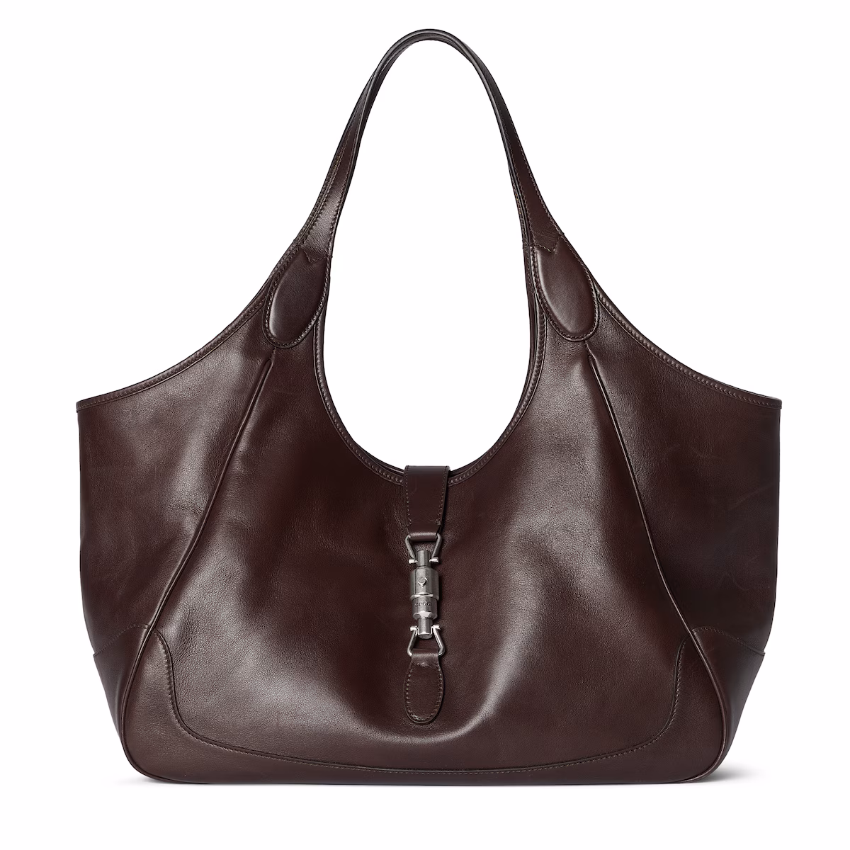 Cabas Mercato moyen format — cuir marron foncé
