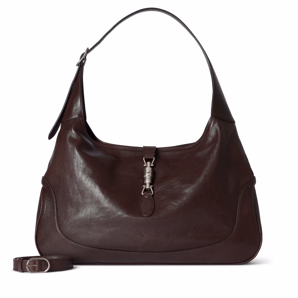 Sac à bandoulière Gucci Jackie 1961 grand format — cuir marron foncé