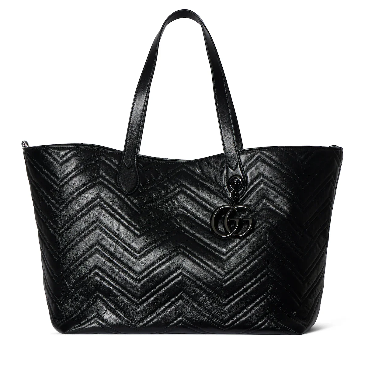 Cabas GG Marmont grande format — cuir noir