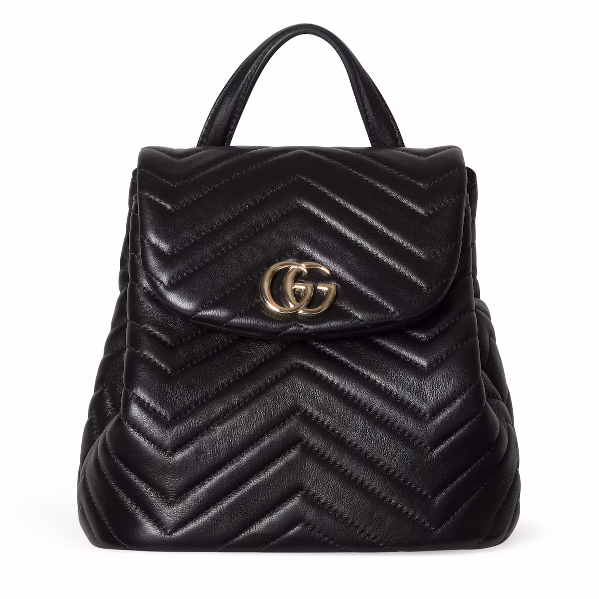Mini sac à dos GG Marmont — cuir noir