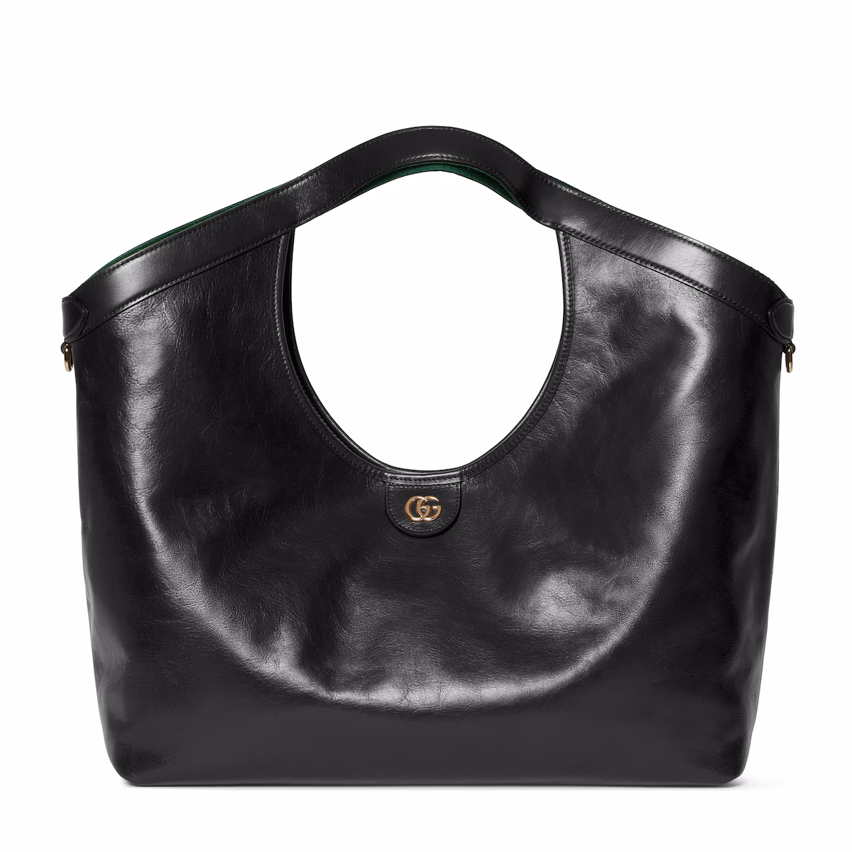 Cabas Gucci Giglio grand format — cuir noir