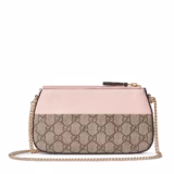 Portefeuille bicolore GG Marmont mini format