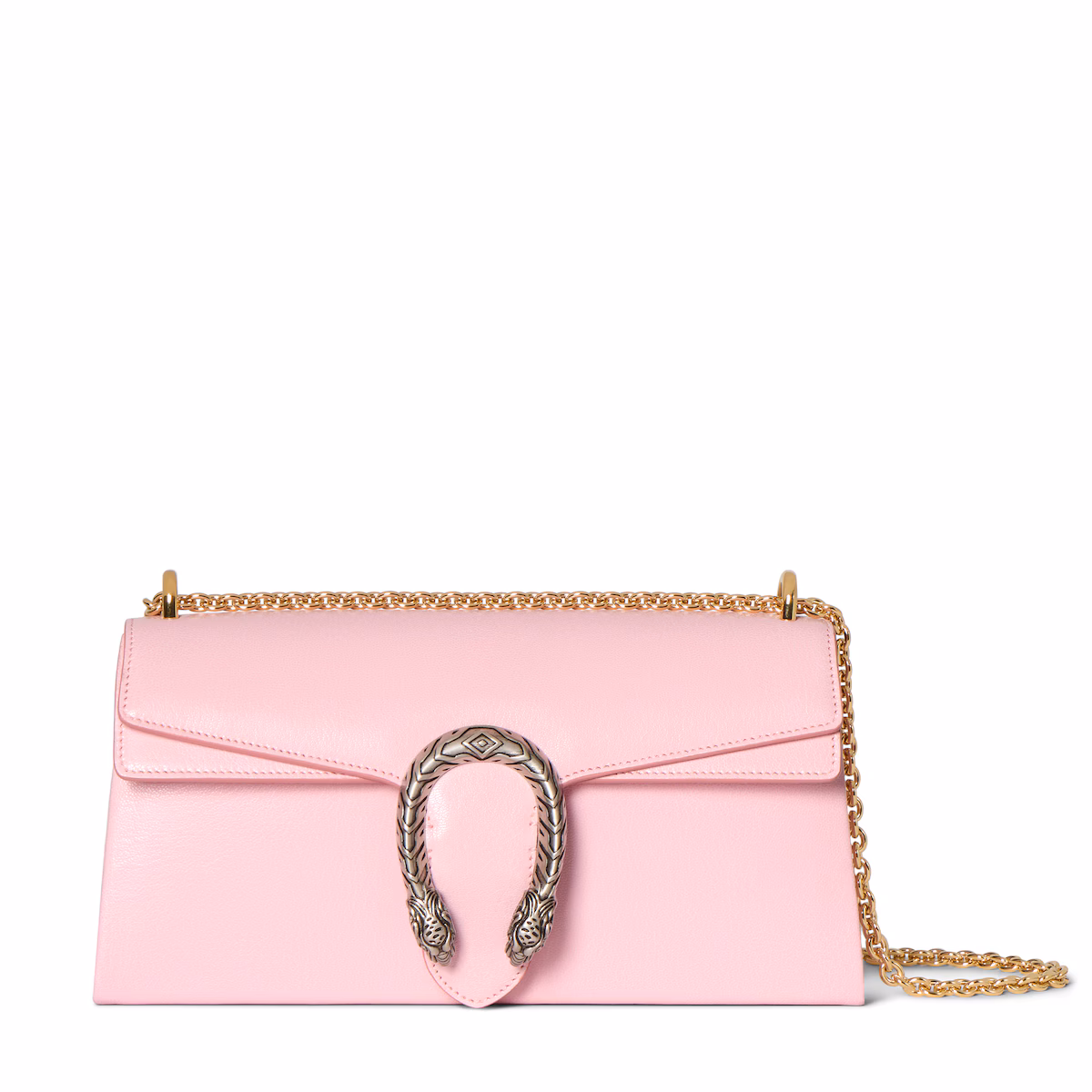 Sac à épaule Dionysus moyen format — cuir rose clair