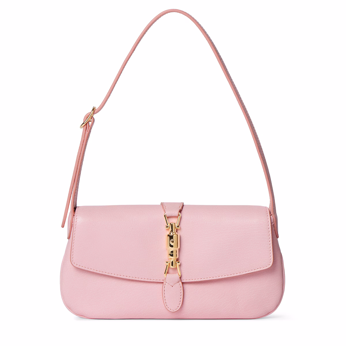 Sac à épaule Gucci Jackie petit format — cuir rose clair