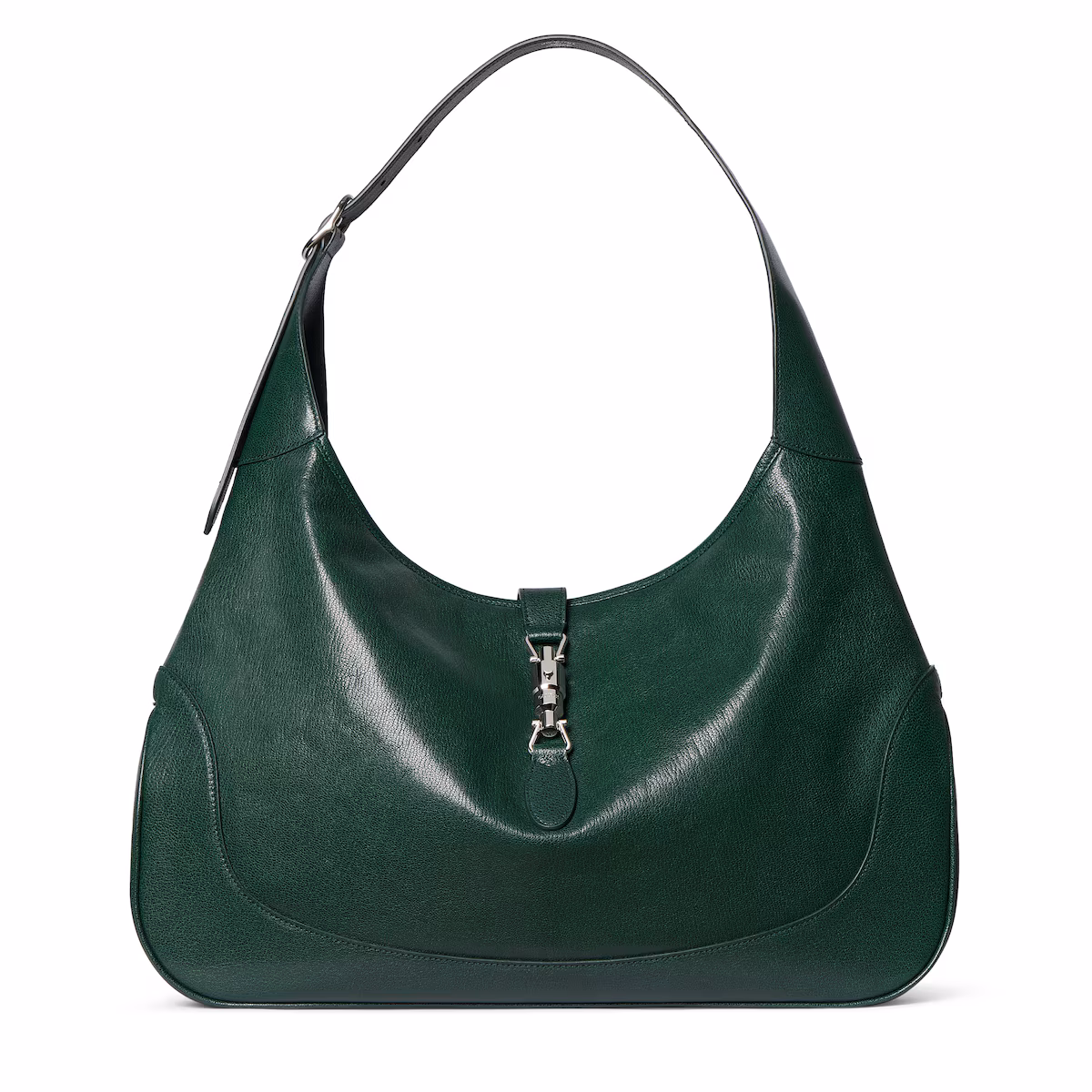 Sac à Bandoulière Jackie 1961 Grand Format — cuir vert foncé