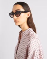 Logo Prada Dégradés Opaques Marron Foncé