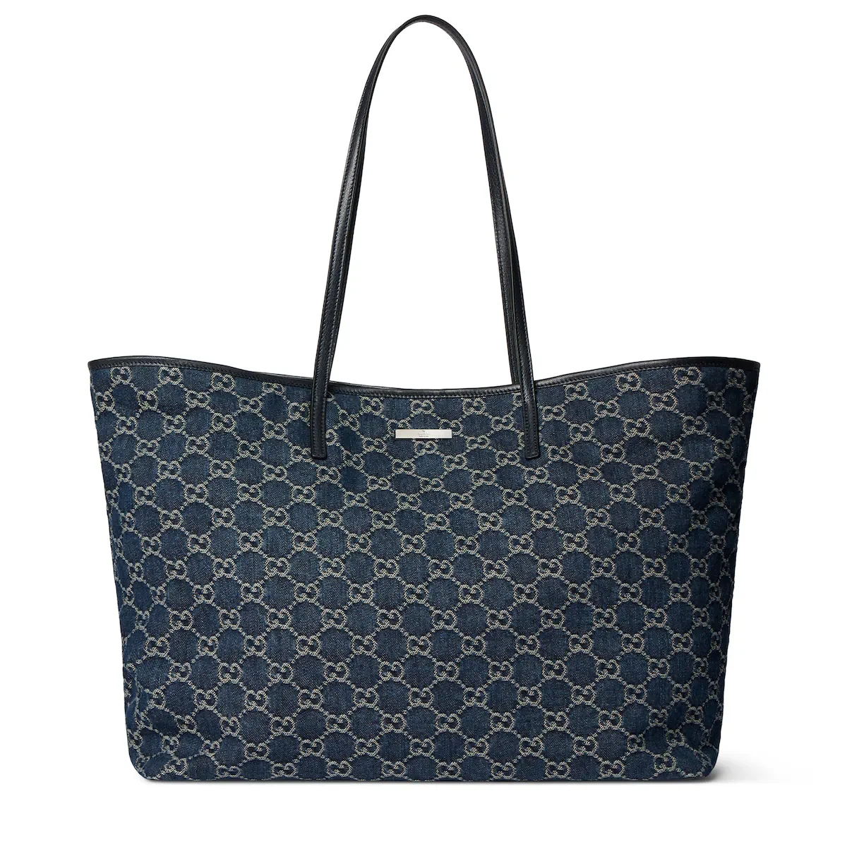 Cabas Gucci Tribeca grand format — denim GG bleu foncé