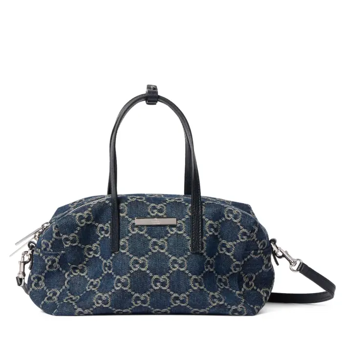 Sac boston petit format avec plaque Gucci