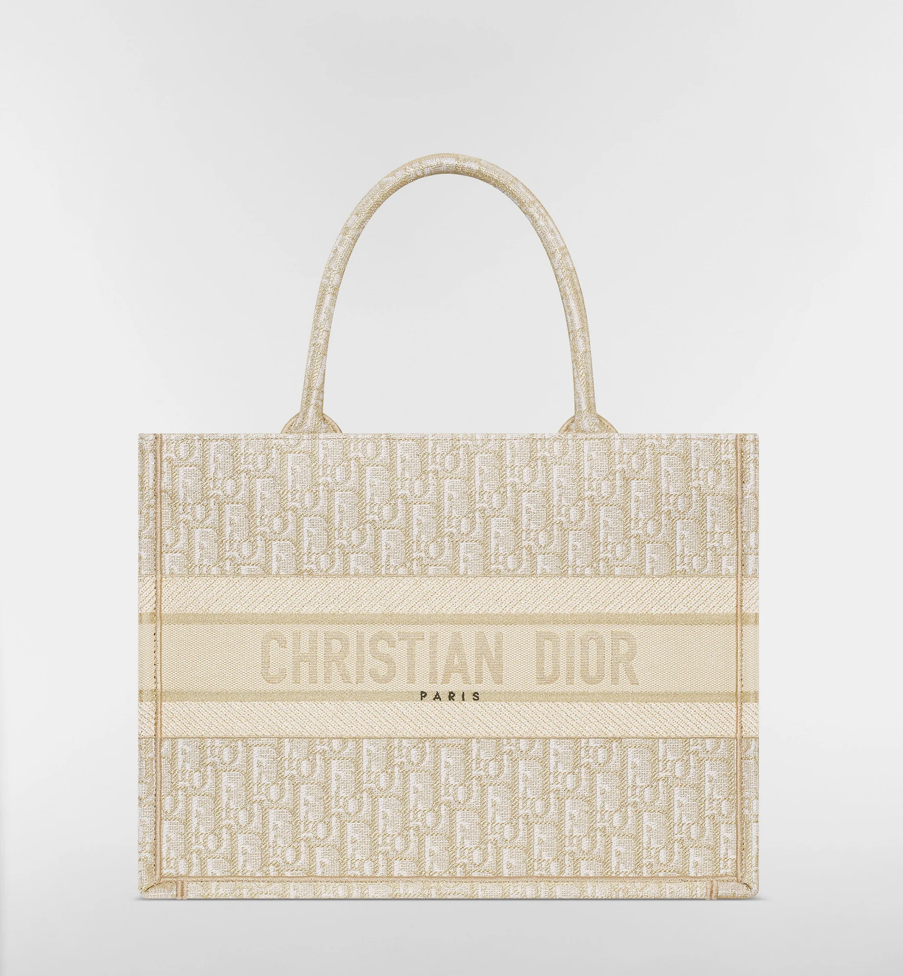 Dior Book Tote Medium Oblique Dore — Doré