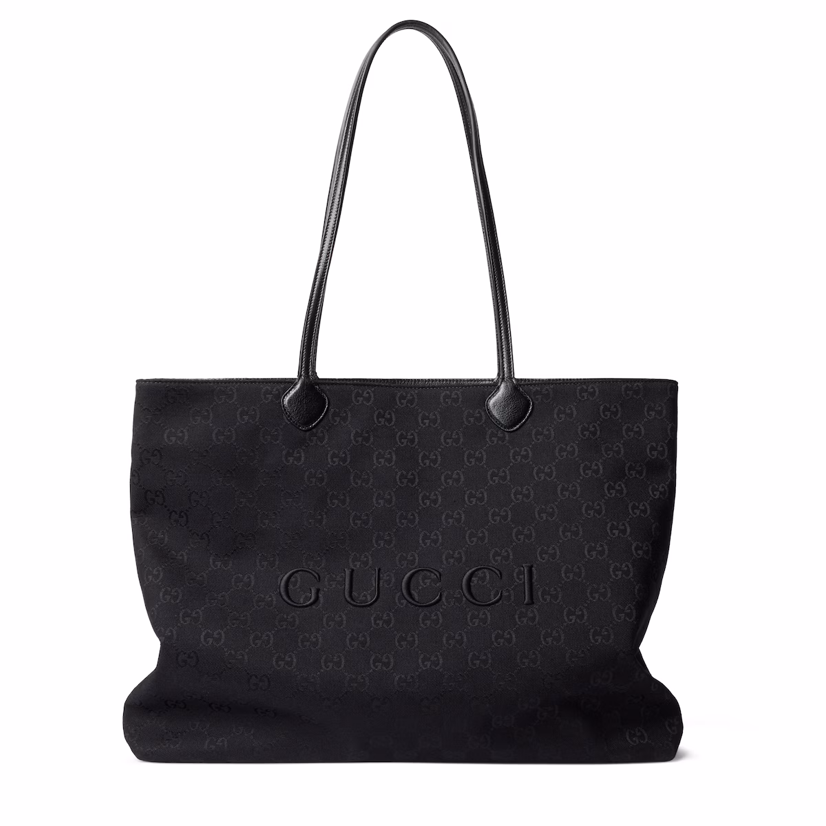 Cabas Gucci NY grand format — gris et noir toile GG