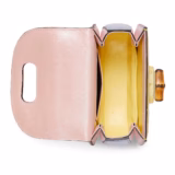 Mini sac à main Gucci Bamboo 1947 en autruche