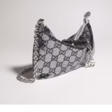 Sac de soirée métallique avec charm