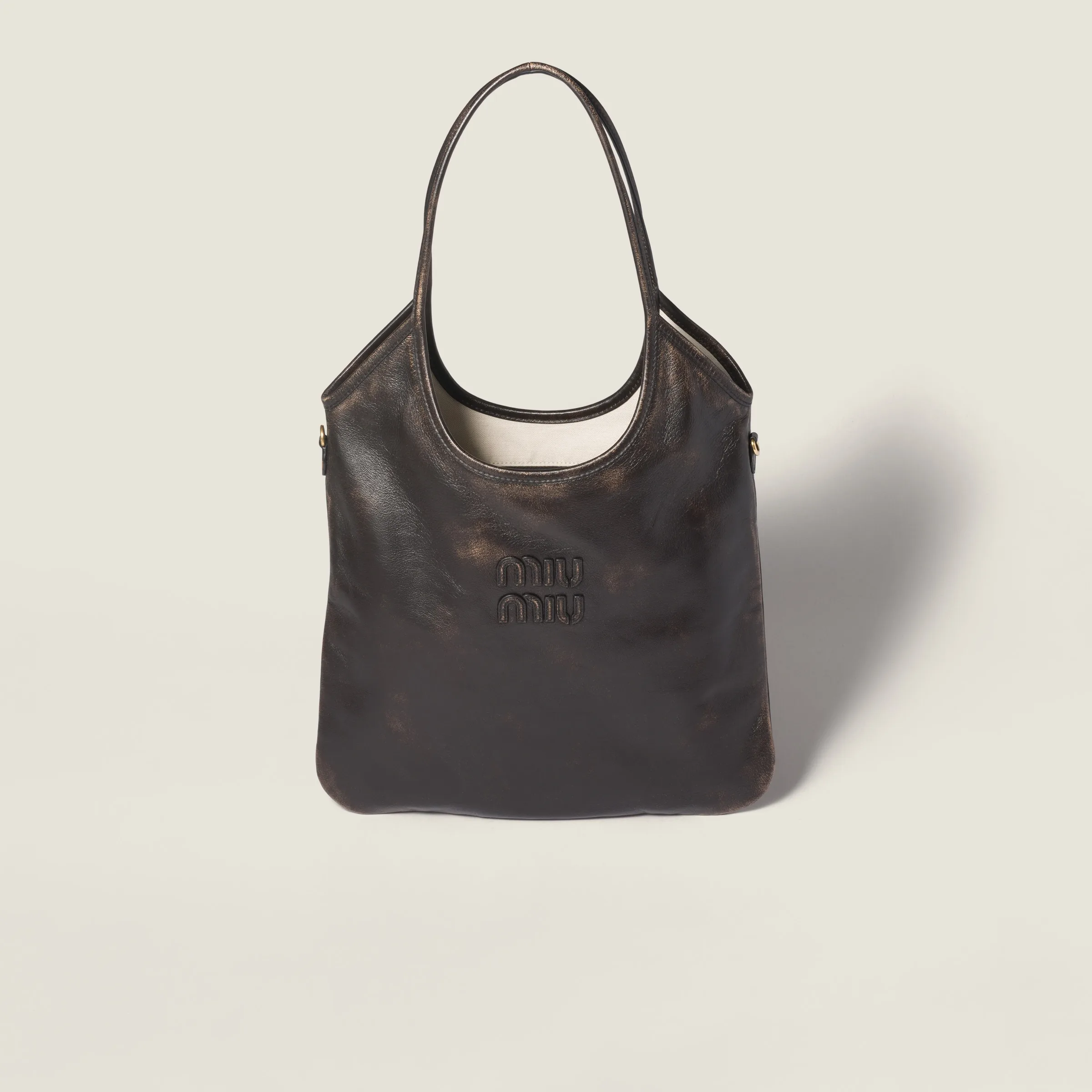 Premium Leather Tote — Marron fonce