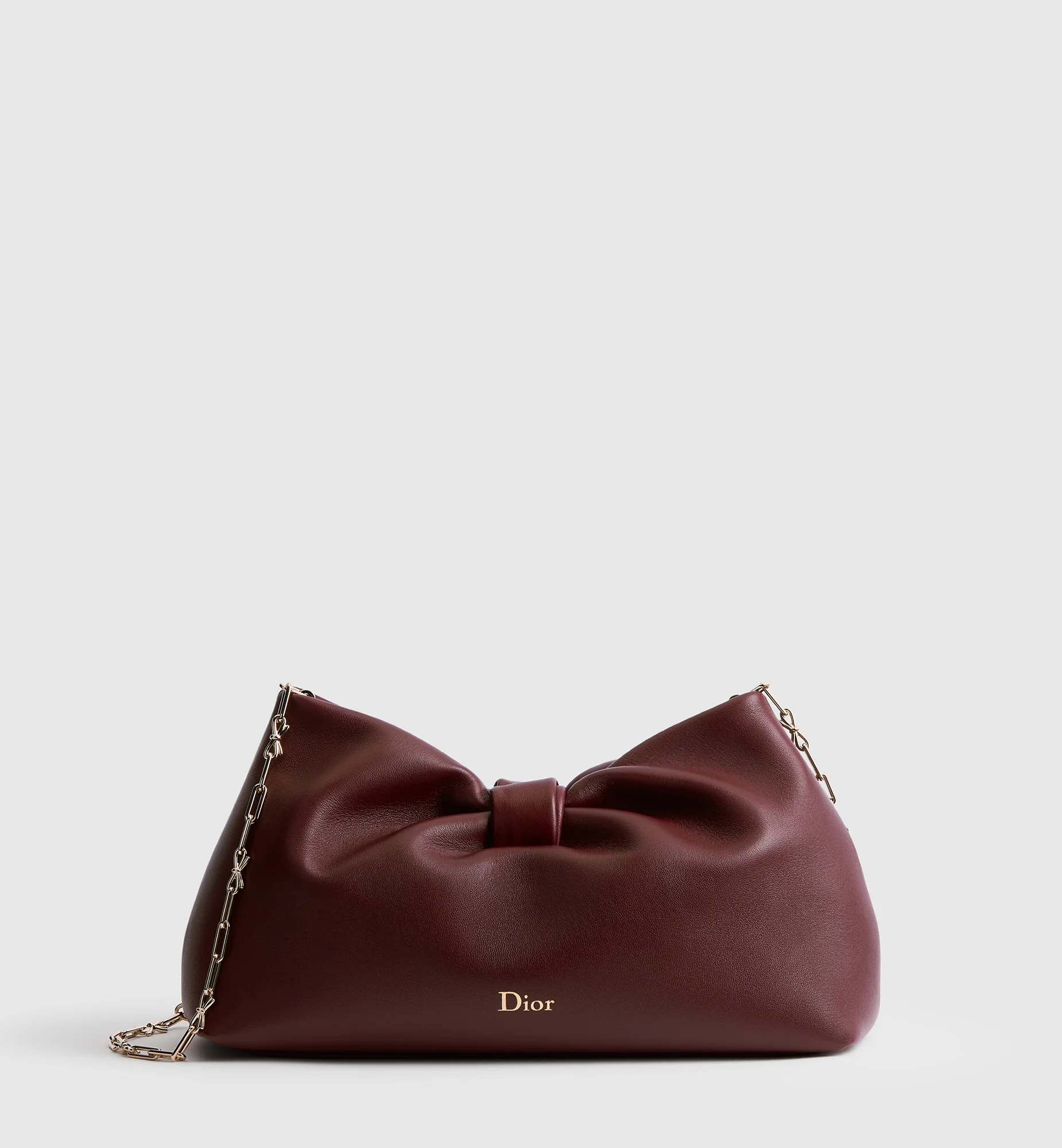 Dior Bow Medium Agneau — Rouge