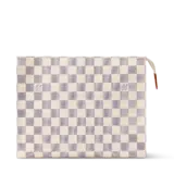 Poche Toilette Damier Azur Canvas