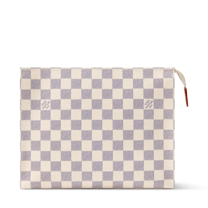 Poche Toilette Damier Azur Canvas