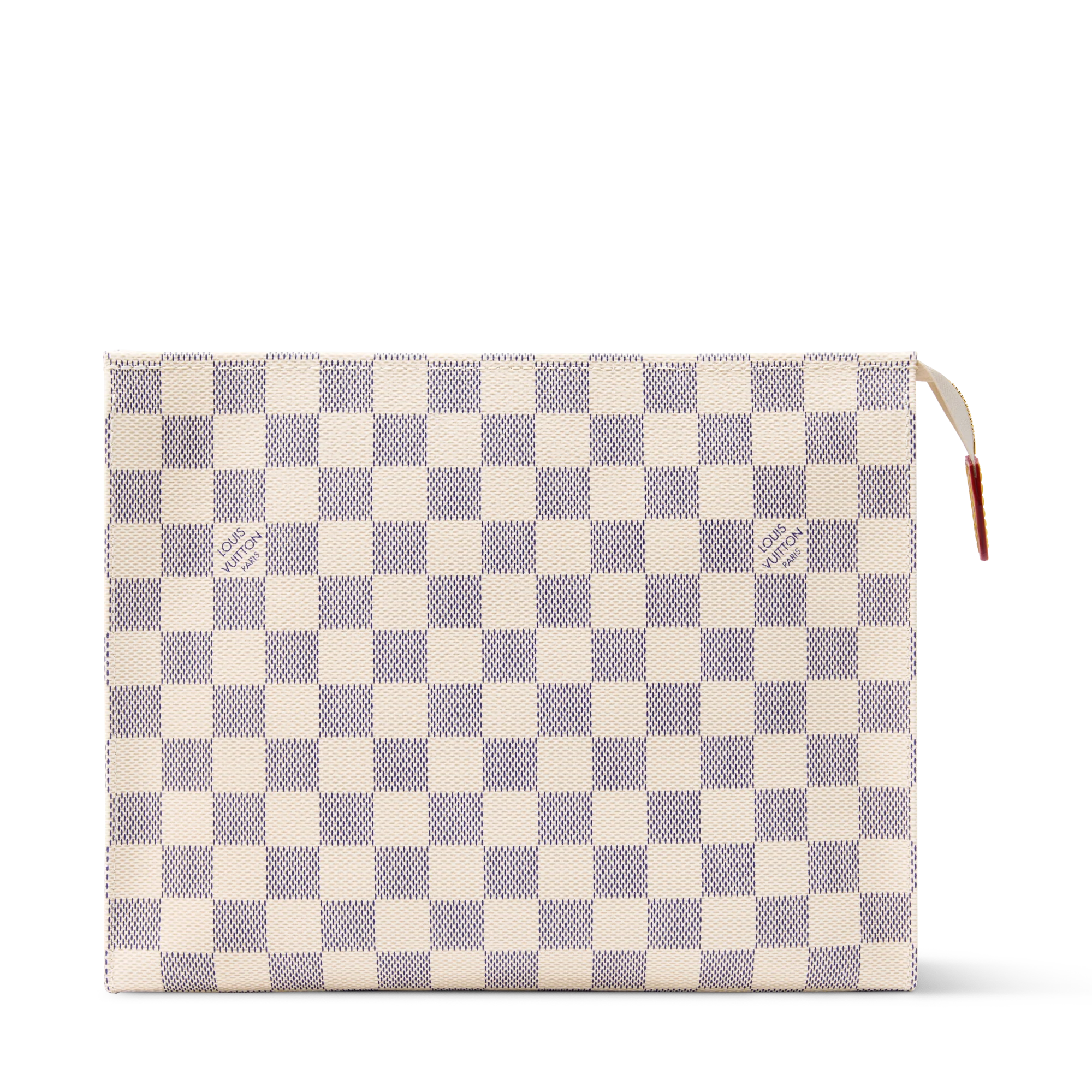 Poche Toilette Damier Azur Canvas — Unique
