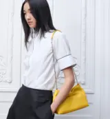 Dior Bow Small Agneau Cuir D'Agneau Buttercup