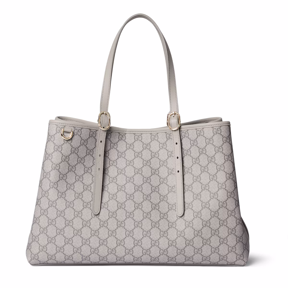 Cabas GG Emblem Grand Format — tissu GG gris