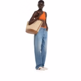 Cabas tissé grand format