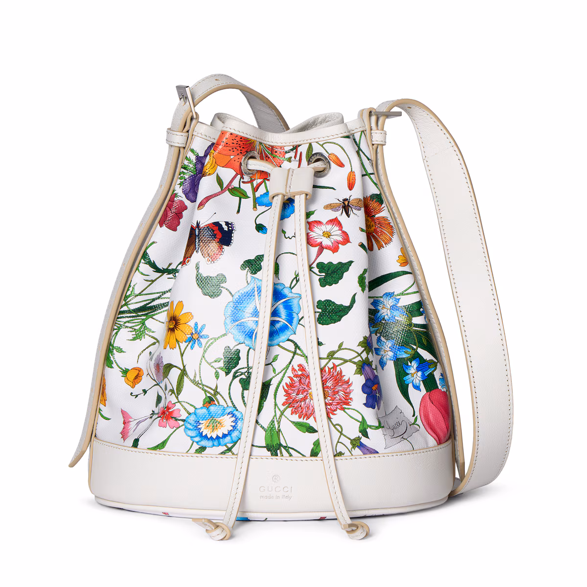 Petit sac seau Gucci Venice — toile blanc et multicolore