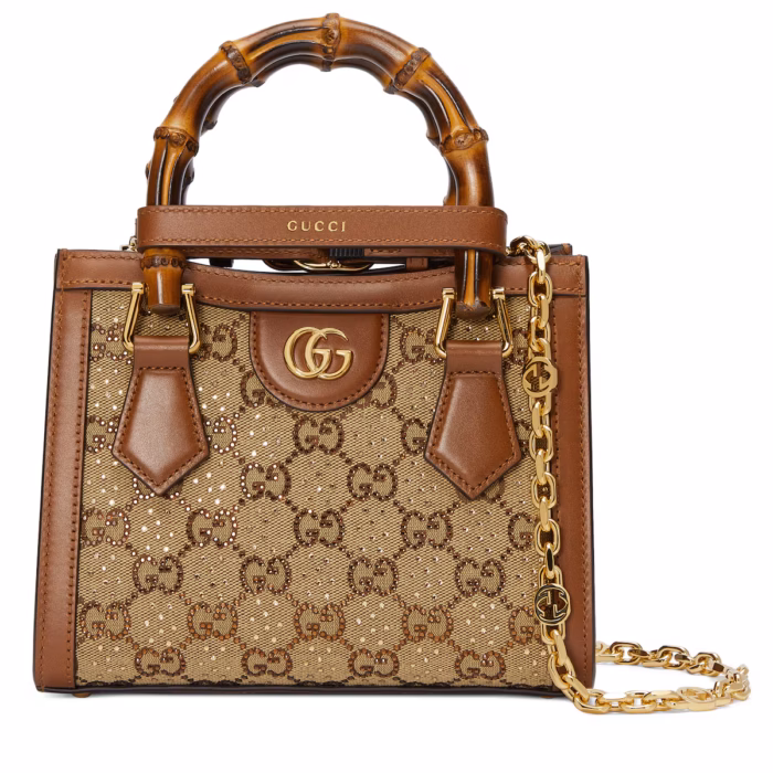 Cabas Gucci Diana avec cristaux petit format