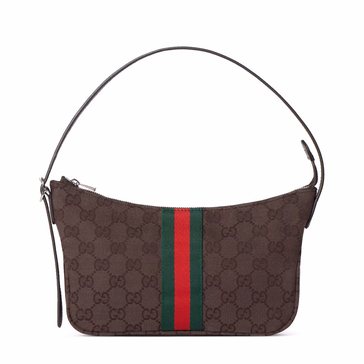 Sac à bandoulière Lunetta petit format — toile GG marron foncé