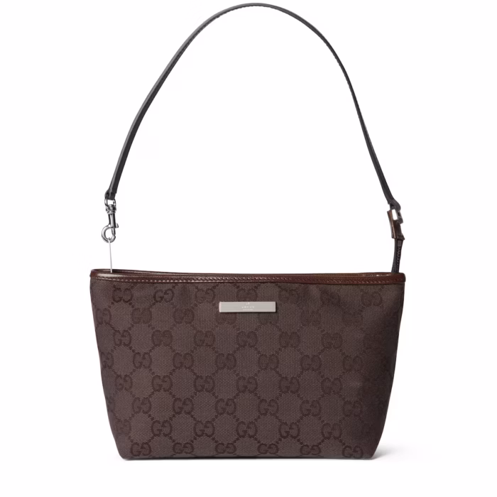 Pochette petit format avec dragonne et plaque Gucci