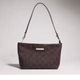 Pochette petit format avec dragonne et plaque Gucci