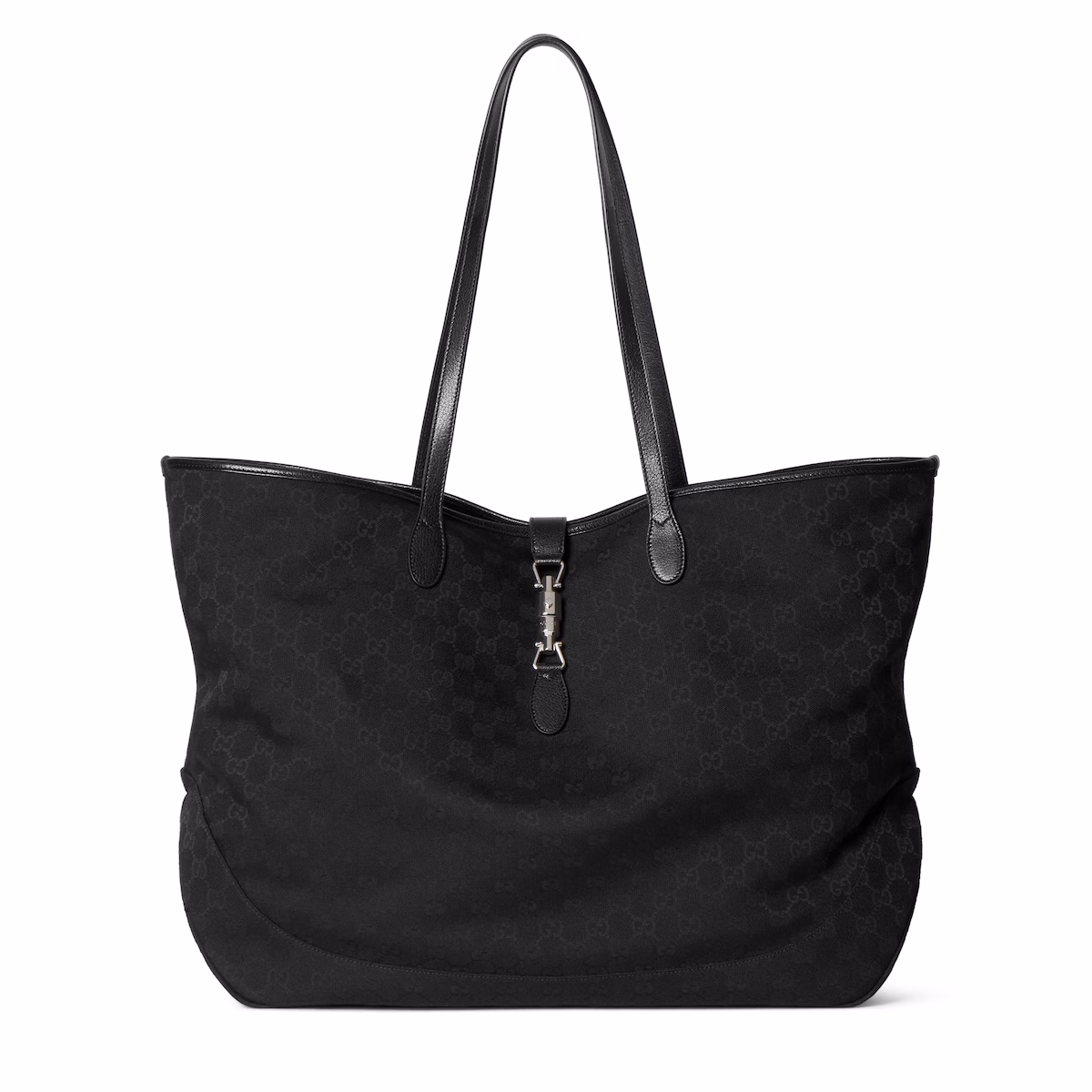 Cabas Gucci Jackie grande taille — toile GG noire