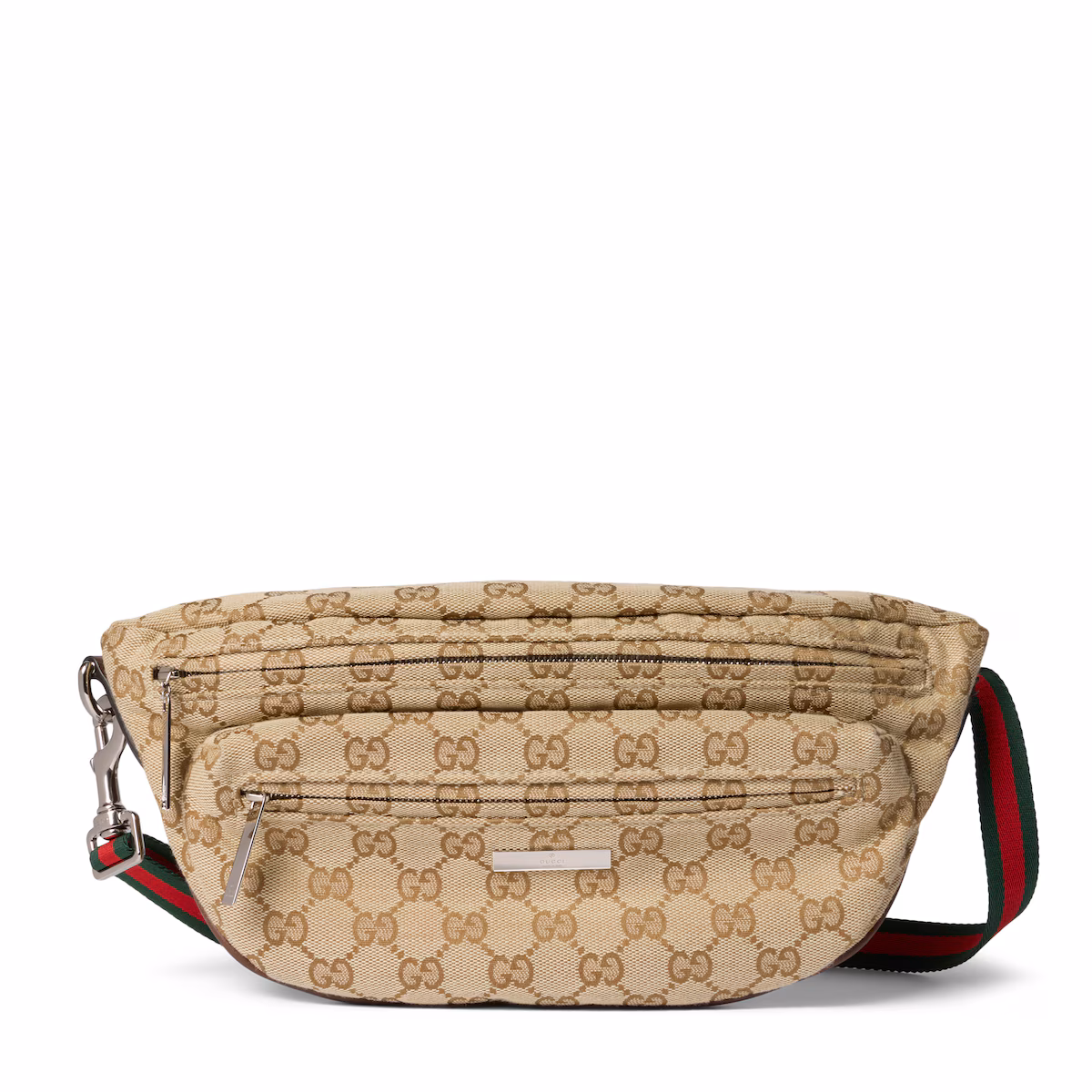 Petit sac bandoulière Gucci Tag — toile GG sable et marron