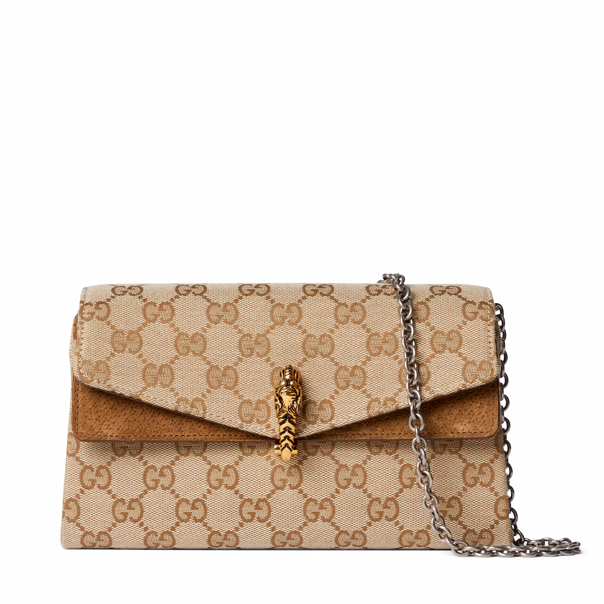 Sac à épaule Dionysus petit format — toile GG sable et marron