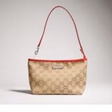 Pochette petit format avec dragonne et plaque Gucci
