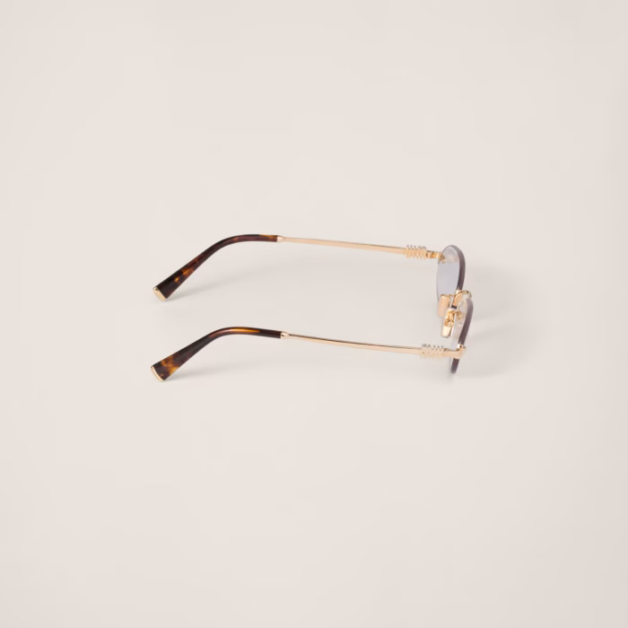 Miu Logo Verre Transparent Blue Ray
