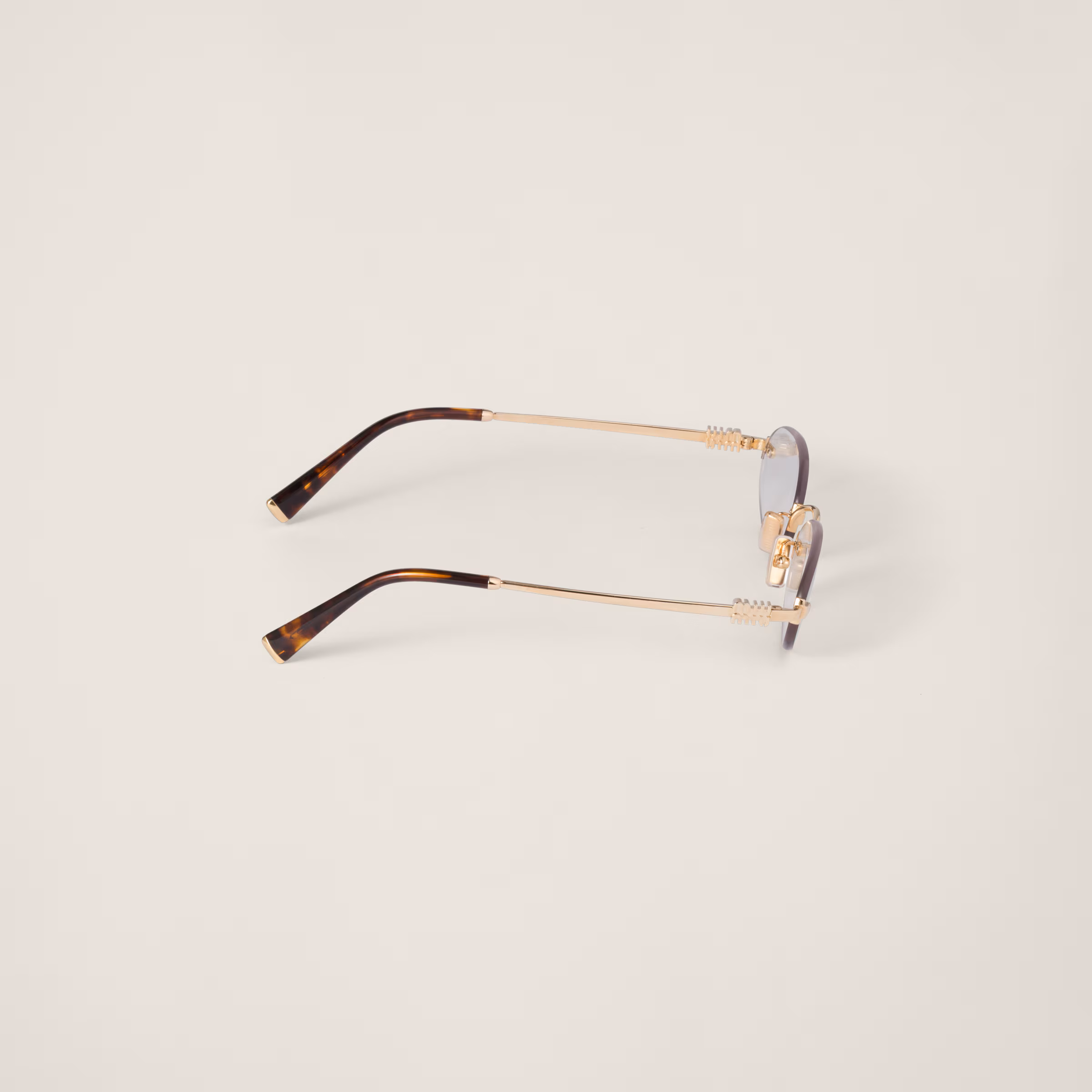 Miu Logo Verre Transparent Blue Ray — Verre Transparent Blue Ray