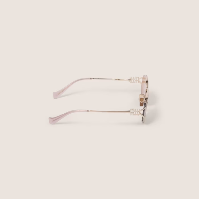 Miu Logo Verres Or Rose