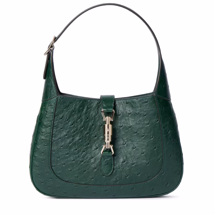 Sac Gucci Jackie 1961 moyen format en cuir d’autruche