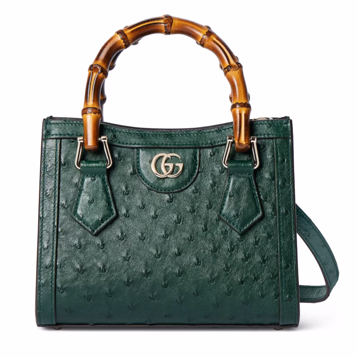 Cabas Gucci Diana petit format en cuir d’autruche
